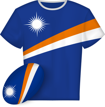Marshall Islands rugby jersey with rugby ball png