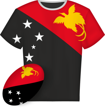 Papua New Guinea rugby jersey with rugby ball png