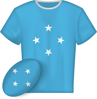 Micronesia rugby jersey with rugby ball png