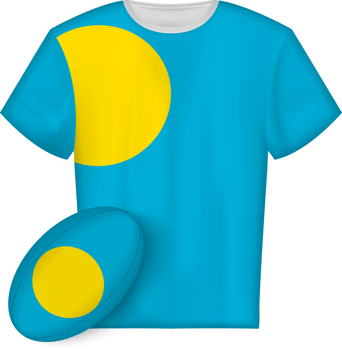 Palau rugby jersey with rugby ball png