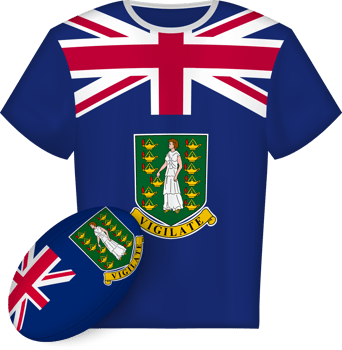 British Virgin Islands rugby jersey with rugby ball png