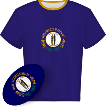 Kentucky rugby jersey with rugby ball png