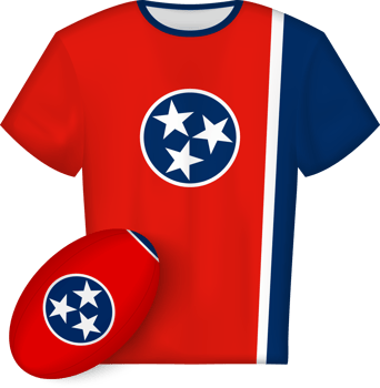 Tennessee rugby jersey with rugby ball png