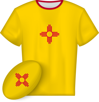 New Mexico rugby jersey with rugby ball png