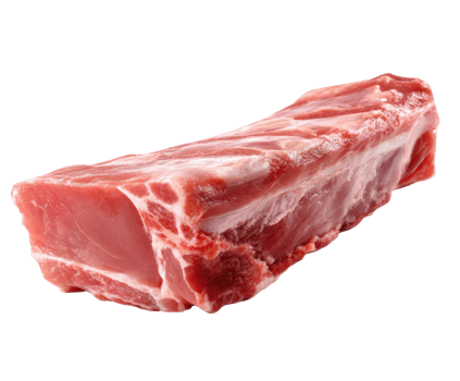 Fresh pork rib cut ready for cooking and grilling preparation png
