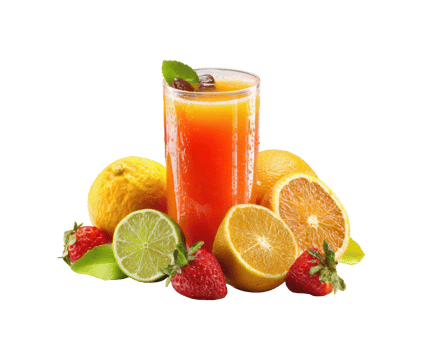 Citrus and strawberry fruit cocktail for a refreshing drink png