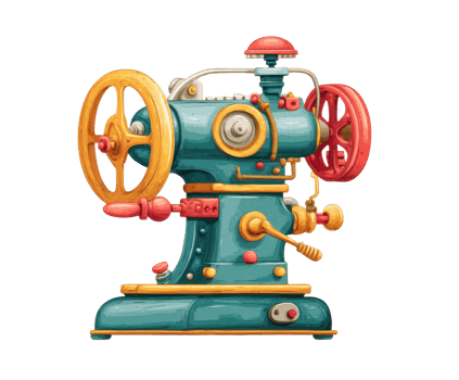 Vintage sewing machine design for craft projects and decor png