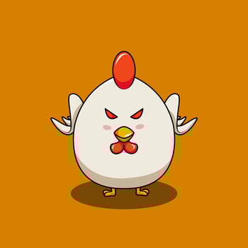angry Chicken Mascot Illustration vector