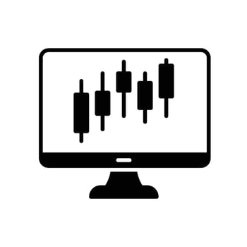 Stock market icon vector