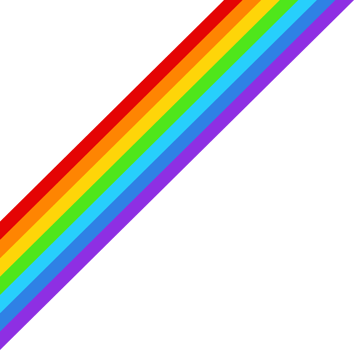 Rainbow corner slanted ribbon with bright colors png