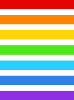 Rainbow with horizontal hand drawn colorful strokes png