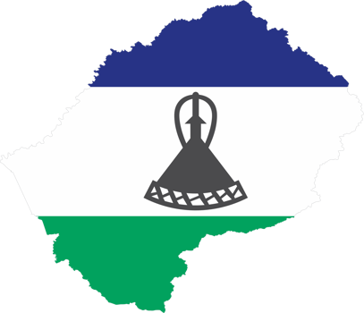 Lesotho country map location png