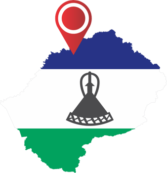 Lesotho country map icon country png