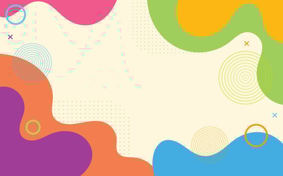 Colorful Abstract Memphis Background with Geometric Shapes. Fun and Playful Design for Poster, Web, and Presentation. Illustration 10 eps. vector