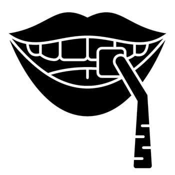 Dental Veener solid icon vector