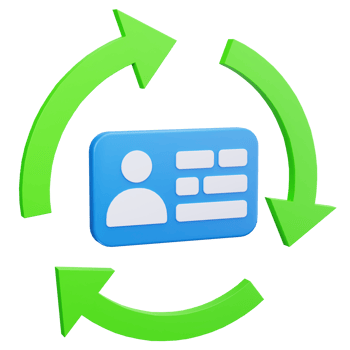 3D Icon ID Update Synchronization png