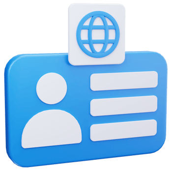 3D Icon Global ID Card Interface png