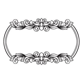 vintage baroque frame. Retro pattern antique style acanthus vector