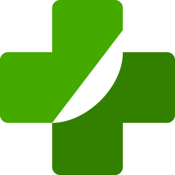 Green cross medical sign icon png