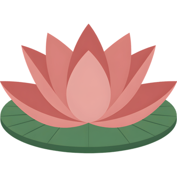 Pink Lotus Flower with Green Pad png