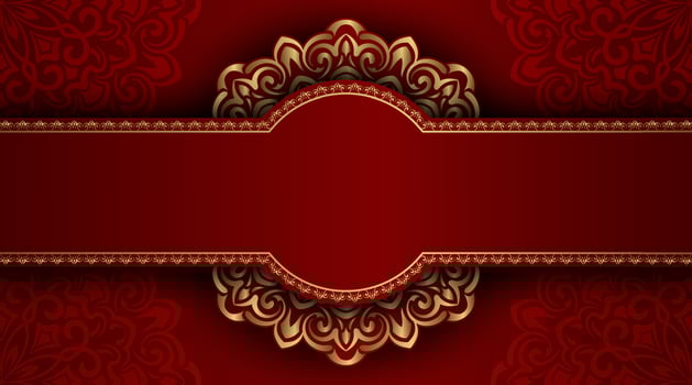 Traditional Eastern Frame with Ornate Design vector