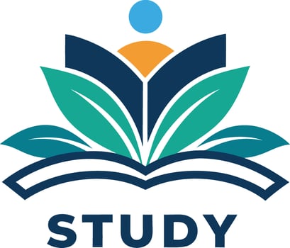 Open book logo with blooming leaves and sun symbolizing education vector