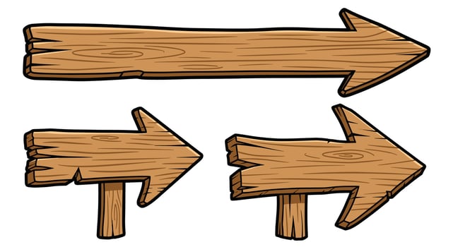 Wooden sign illustration vector