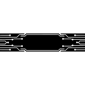Abstract Circuit Board Banner With Glowing Nodes vector