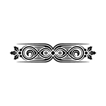 Minimalist Christmas Border Holly, Snowflakes, Decorative Lines vector