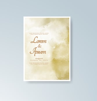 Autumn calligraphy wedding details card vector