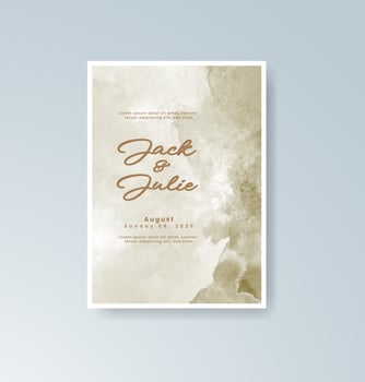 Autumn classic wedding program vector