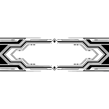 Futuristic Tech Banner Geometric Circuitry With Blank Space vector