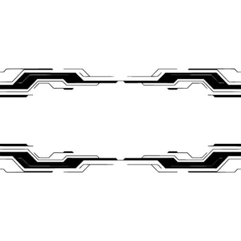 Futuristic Tech Frame, Minimalist Digital Interface vector