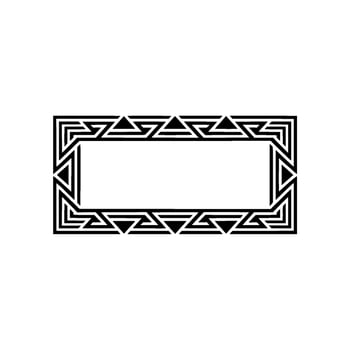 Geometric Black And White Frame, Elegant, Minimalist Style vector