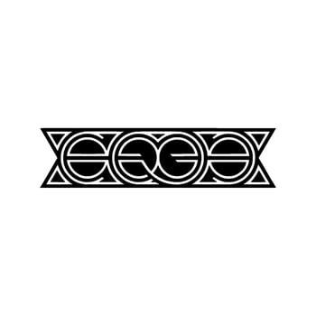 Minimalist Ege In Geometric Black White vector