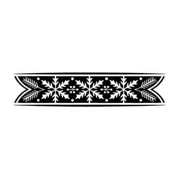 Elegant Black And White Snowflake Banner vector
