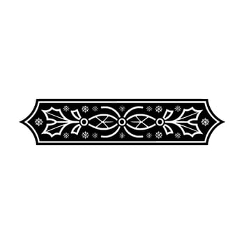 Festive Black And Silver Christmas Border Decorative Element vector