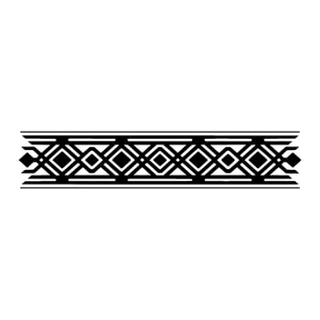 Decorative Black Geometric Border On White Background vector