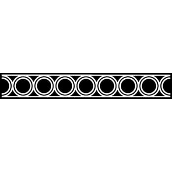 Black White Geometric Circle Border On White Background vector