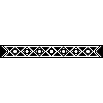 Geometric Ornament, Black Decorative Border On White vector