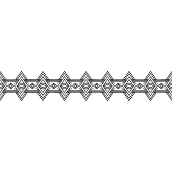 Geometric Border Elegant Tan And White Pattern On Neutral Background vector