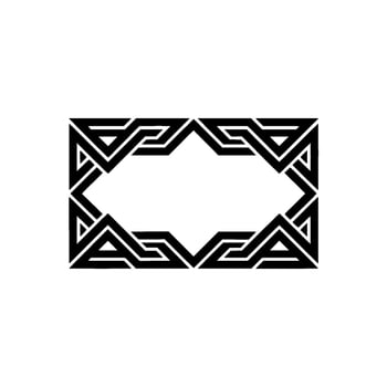 Geometric Frame With Intertwined Lines, Modern vector