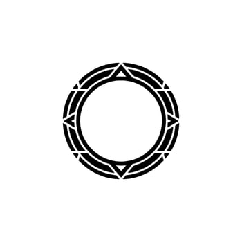 Geometric Circle, Minimalist Black And White Element vector