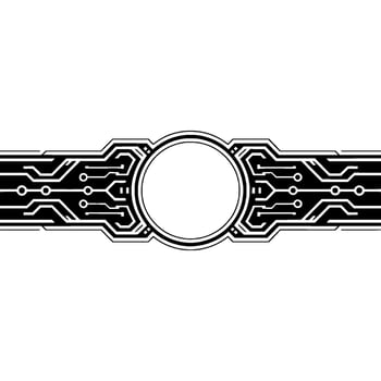 Abstract Circuit Board Element On White, Modern Tech vector