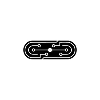 Minimalist Circuit Board, Modern Tech, Black White vector