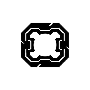 Futuristic Tech Geometric, Minimalist Circuit Board vector