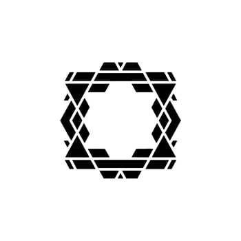 Modern Geometric Star Of David, Minimalist Abstract vector