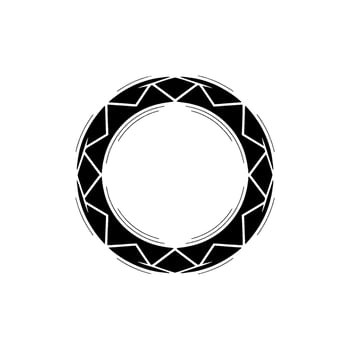 Geometric Black And White Ring Minimalist Element vector