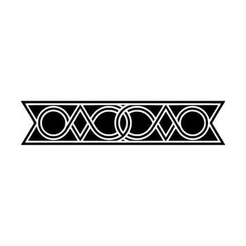 Geometric Black And White Border Abstract Ornament vector