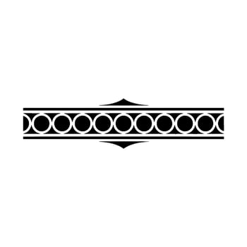 Minimalist Black White Border With Circular Pattern vector
